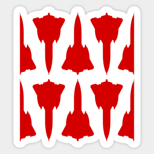 Lockheed SR-71 Blackbird - Red & Black Pattern Design Sticker